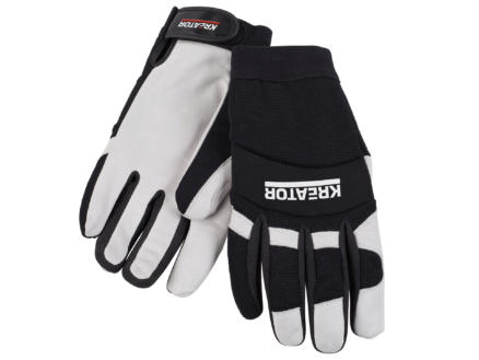 Kreator gants de travail XL cuir noir et blanc 1