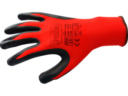 Polet gants de travail XL nitrile rouge/noir 1