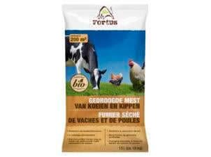 Fortus gedroogde mest van koeien en kippen 10kg