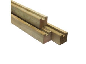 Cartri gleufpaal eind 28mm 270x9x9 cm vuren