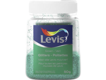 Levis glitters voor muurverf 50g groen 1