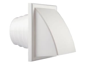 Renson grille de hotte avec clapet 100mm PVC blanc