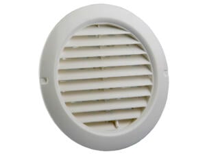 Renson grille estampée réglable ronde 100-150 mm PVC blanc