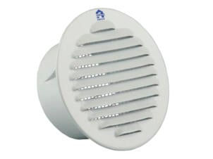 Renson grille estampée ronde 80mm aluminium blanc