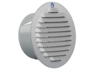 Renson grille estampée ronde 80mm aluminium gris