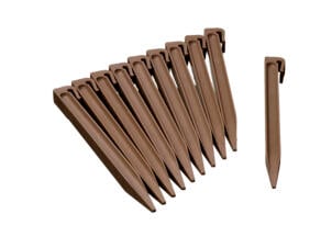 Nature grondpen 26,7x1,9 cm taupe 10 stuks