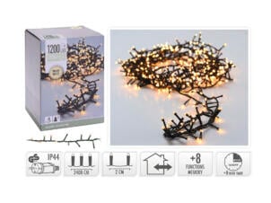 guirlande lumineuse LED 24m blanc chaud