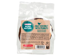 Menu Nature halve kokosnoot gevuld met aardnoten 200g