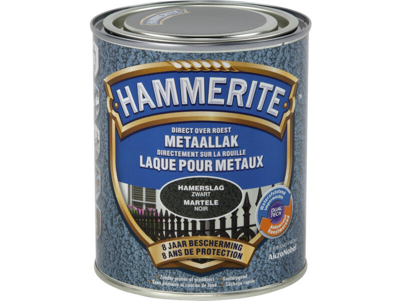 Hammerite hamerslaglak 0,75l zwart