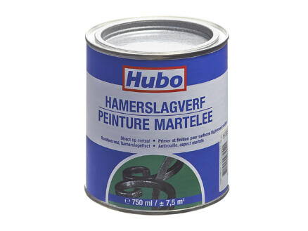 Hubo hamerslagverf 0,75l donker grijs 1