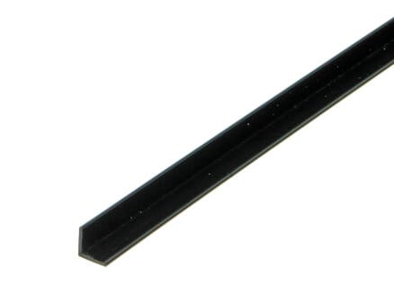Arcansas hoekprofiel 1m 10x10 mm PVC zwart 1