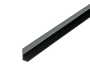 Arcansas hoekprofiel 1m 20x10 mm PVC zwart