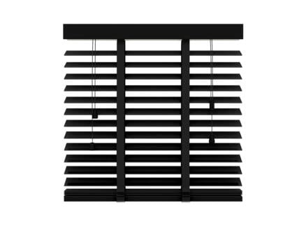 Decosol horizontale lamellen hout 947 50mm 180x220 cm mat zwart 1