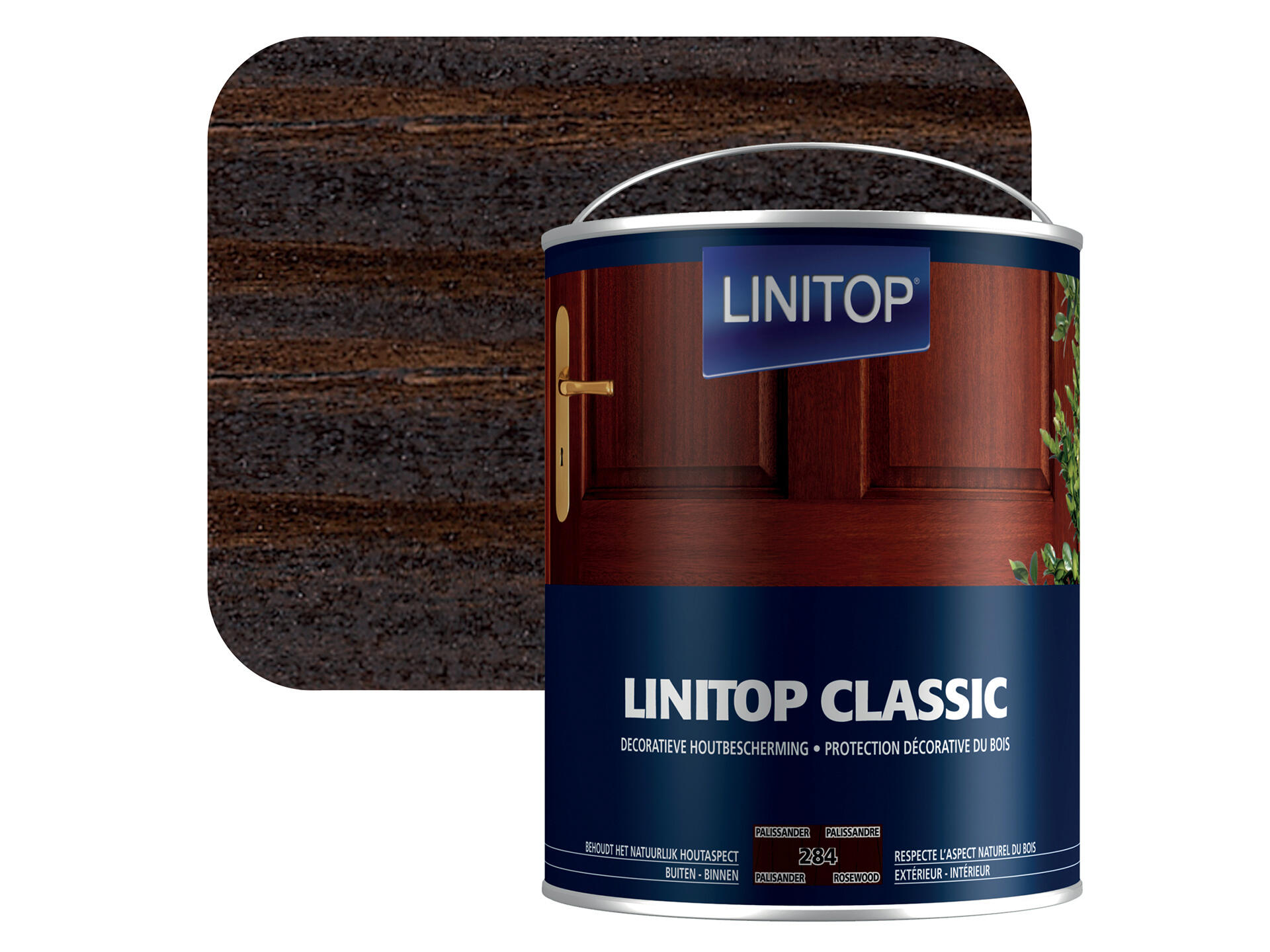 Linitop houtbeits 2,5l pallisander #284