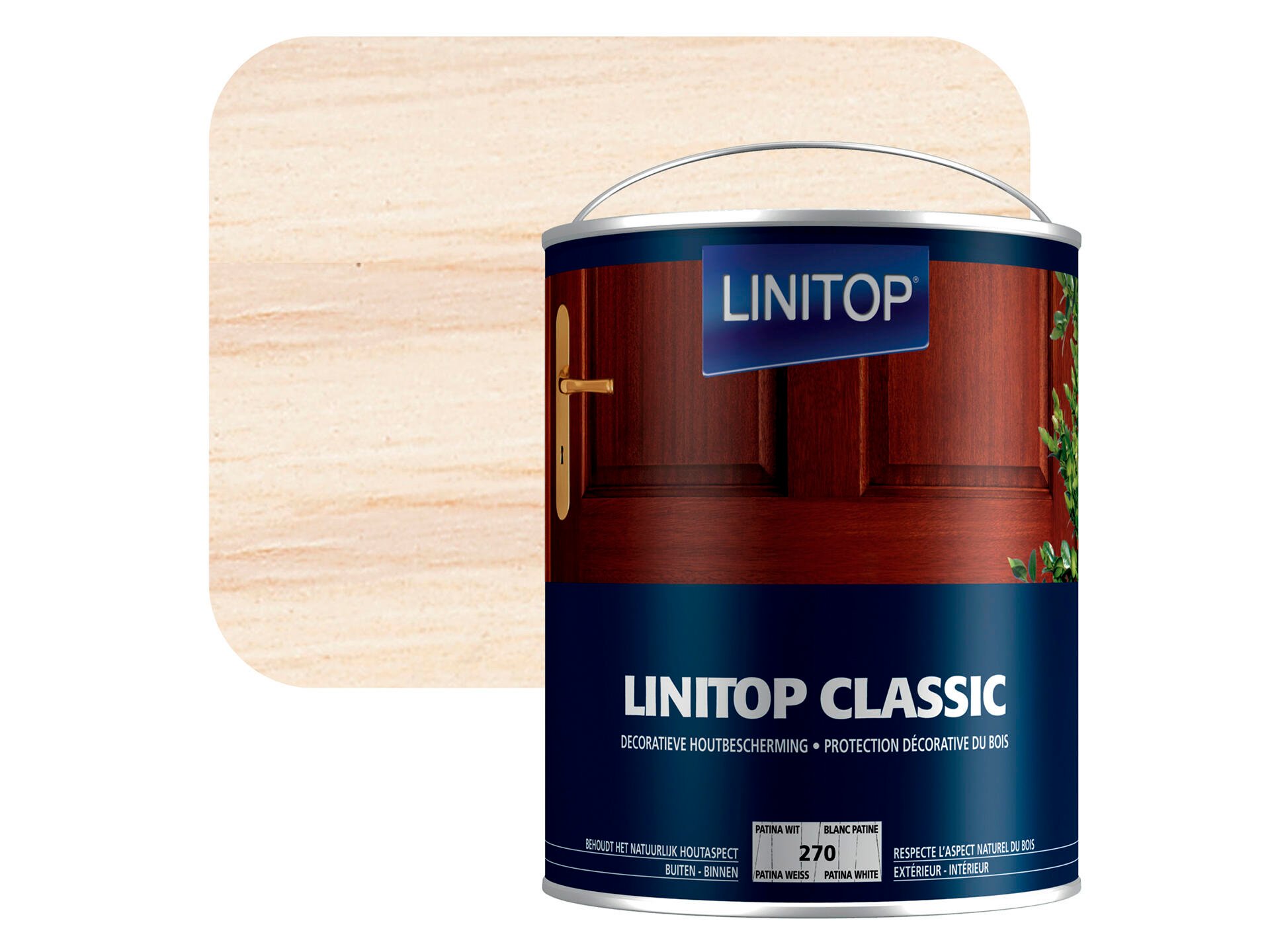 Linitop houtbeits 2,5l patina wit #270