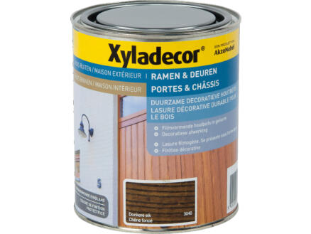Xyladecor houtbeits ramen & deuren 0,75l donkere eik 1
