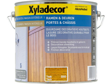 Xyladecor houtbeits ramen & deuren 2,5l teak 1