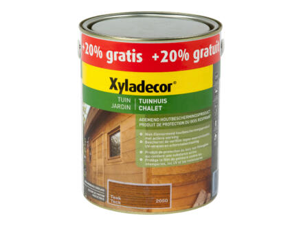 Xyladecor houtbeits tuinhuis 2,5l + 0,5l teak 1