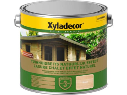 Xyladecor houtbeits tuinhuis mat 2,5l naturel 1