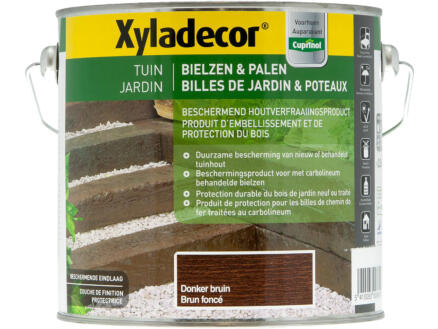 Xyladecor houtbescherming bielzen & palen 2,5l donkerbruin 1