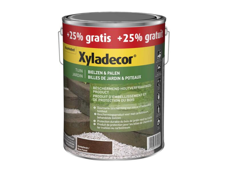 Xyladecor houtbescherming bielzen & palen 4+1l donkerbruin