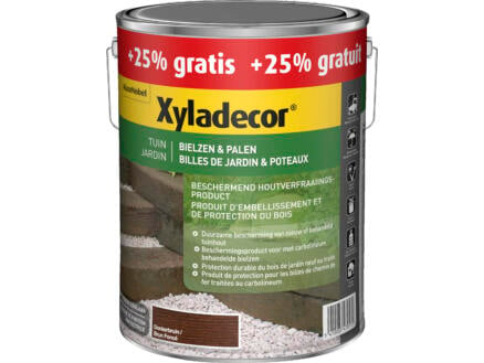 Xyladecor houtbescherming bielzen & palen 4+1l donkerbruin 1