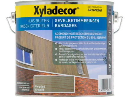 Xyladecor houtbescherming gevelbetimmeringen 2,5l vergrijsd 1