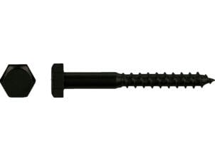 Pgb-fasteners houtdraadbout DIN571 8x50 mm zwart 6 stuks