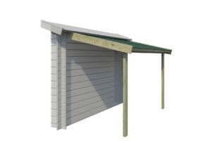 Gardenas houtstapelplaats met roofing 140x260 cm
