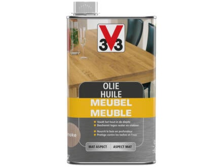 V33 huile meuble déco mat 0,5l smoke 1