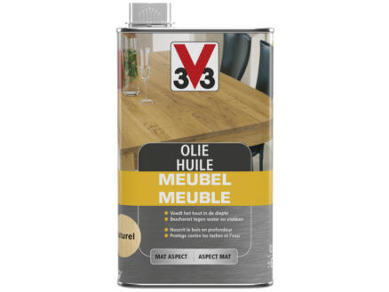 V33 huile meuble mat 0,5l incolore 1