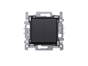 Niko interrupteur double allumage Intense anthracite