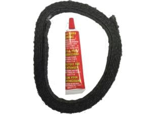 Pyrofeu joint de porte d'insert 2,5m d10 + colle 17ml noir