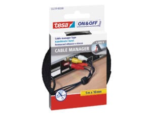 Tesa kabel manager klittenband 5m x 10mm zwart