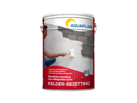 Aquaplan kelder bezetting waterdichte cementlaag 20kg wit