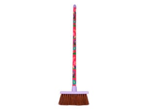 AVR kinderbezem mini 18cm + steel 80cm mier/vlinder/slak paars