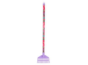 AVR kindergazonhark mini 18cm 10 tanden + steel 75cm mier/vlinder/slak paars