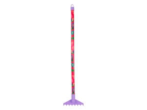 Talen Tools kindertuinhark mini 17cm 8 tanden + steel 75cm mier/vlinder/slak paars