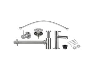 Differnz kit d'installation pour lave-mains chrome mat