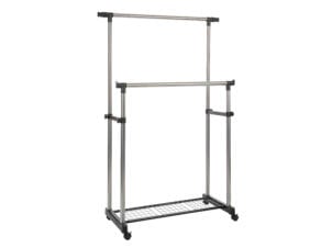 Practo Home kledingrek dubbel extra zwaar 153x167x42,5 cm chroom