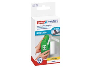 Tesa klittenband 1m x 20mm wit