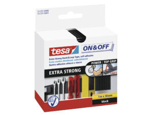 Tesa klittenband 1m x 50mm zwart