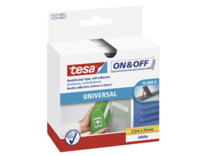 Tesa klittenband 2,5m x 20mm wit