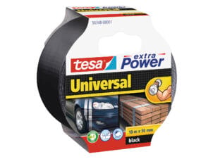 Tesa klustape 10m x 48mm zwart