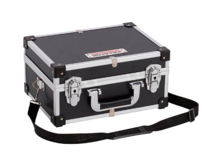 Kreator koffer 32x23x16 cm aluminium zwart 1