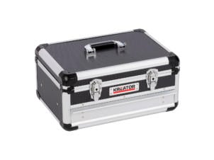 Kreator koffer met lade 43x30x20,5 cm aluminium zwart