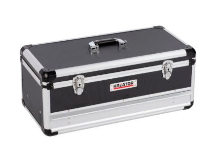 Kreator koffer met lade 62x30x25,5 cm aluminium zwart 1