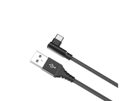 Celly laadkabel USB-C/Lightning 90° 1m zwart 1