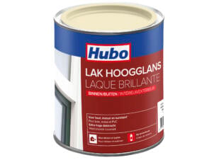 Hubo lak hoogglans 0,75l licht ivoor