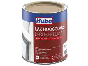 Hubo lak hoogglans 0,75l steppe beige